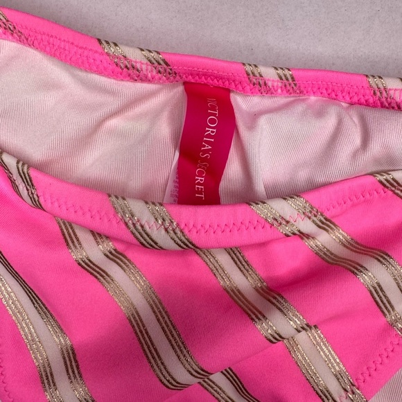 Pink and Gold Striped Bikini Set - Picture 8 of 11